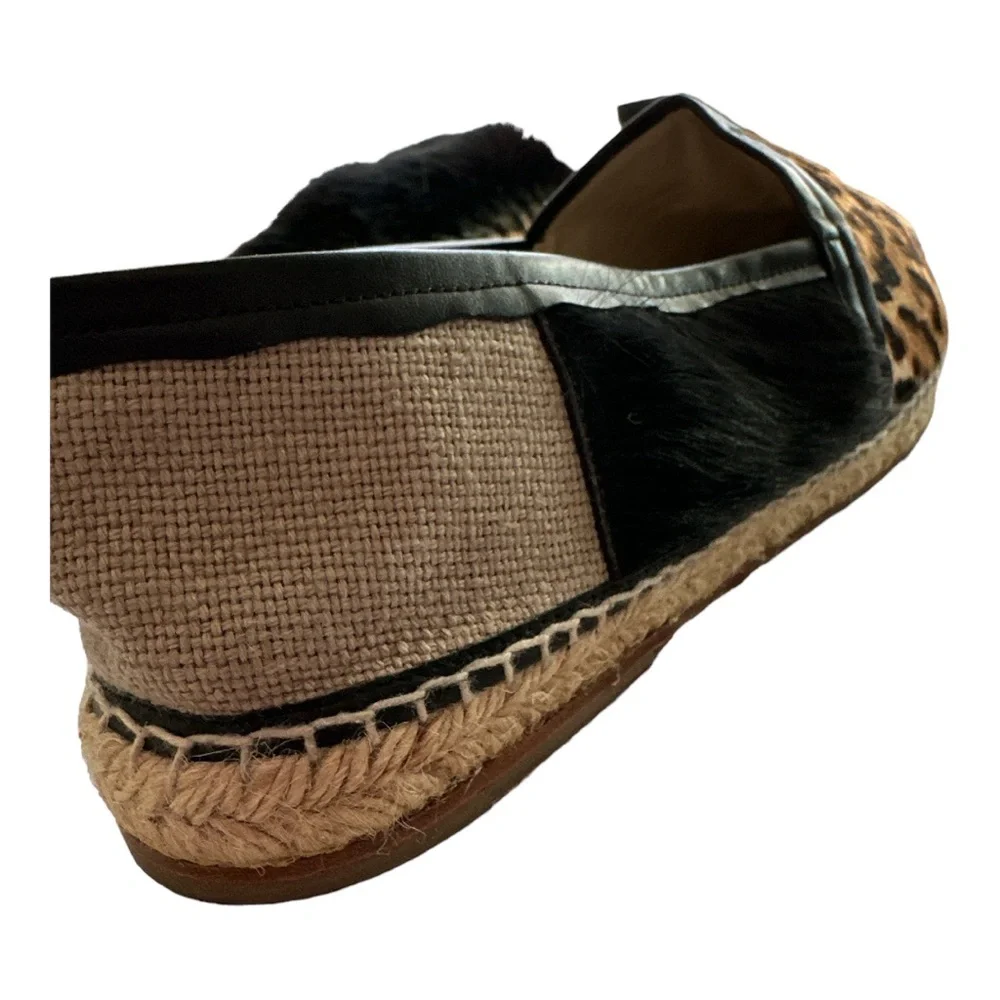Dolce & Gabbana Women's Flats Leopard-print fabric Espadrilles Sz. 11